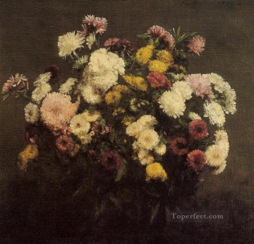 フラワーズ Painting - 大きな菊の花束2 花画家 アンリ・ファンタン・ラトゥール
